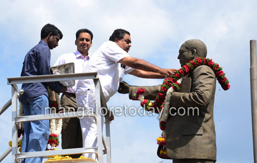 Dalits protest on the occasion of Ambedkar Jayanti in Mangaluru